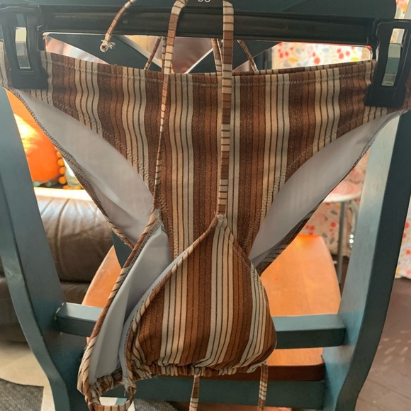 Aerie Striped Glitter Swimsuit - Picture 5 of 5